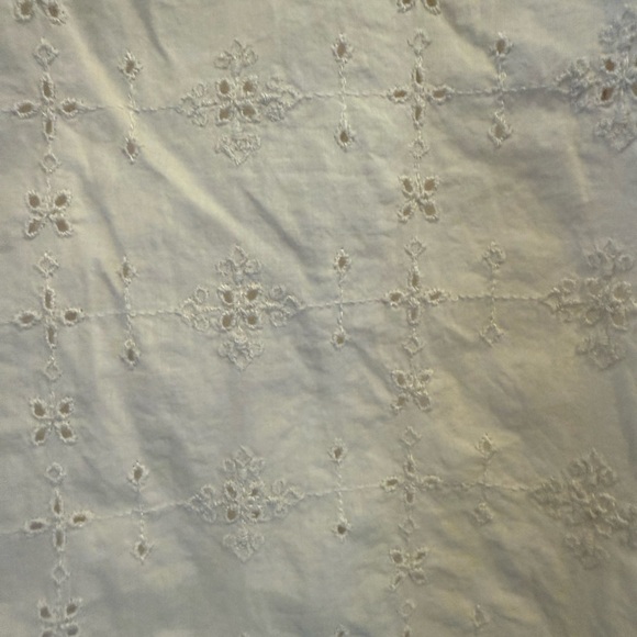 American Eagle‎ Cream Resort Eyelet button up Large NWT short sleeve boho - Picture 8 of 11